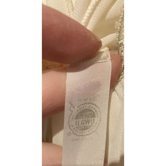 Vintage JCPenney Long Night Gown Pink Floral Stitching Sleeveless Size M READ - Picture 6 of 6